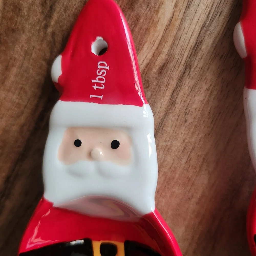 Santa Claus Ceramic Measuring Spoons